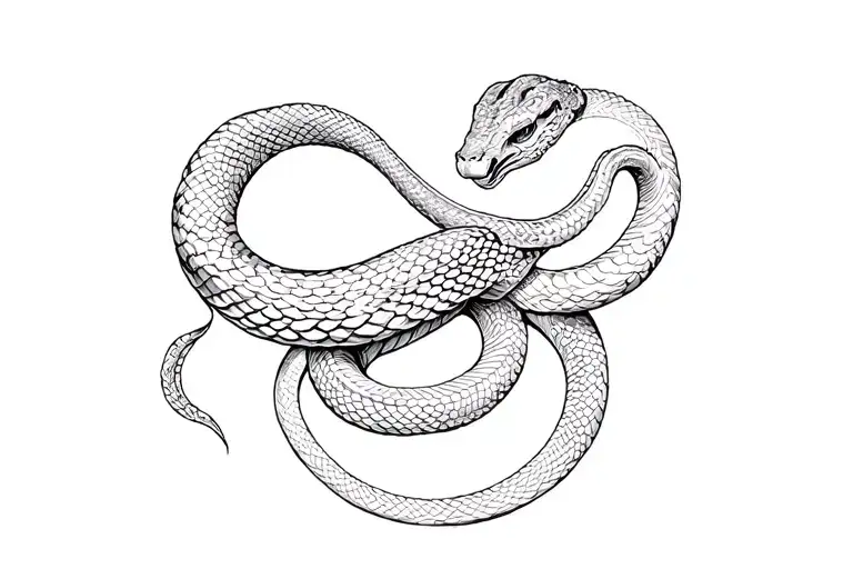 Snake Tattoo On The Shoulder