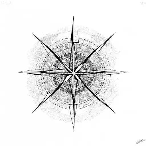 Plane Tree With River In Compass