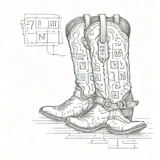 Cowboy Boots With A Bingo Card