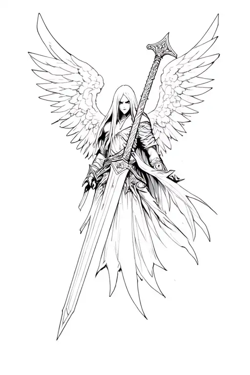 Sephiroth Wing With Cloud's Buster Sword