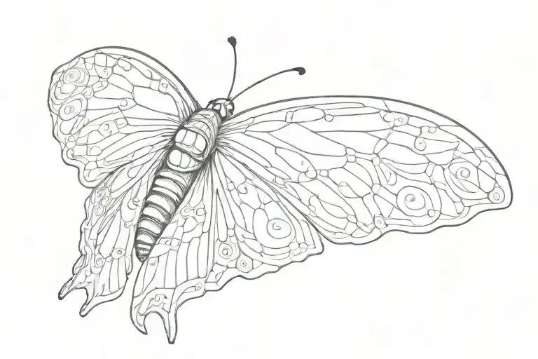 Semi Colon Moth Resting