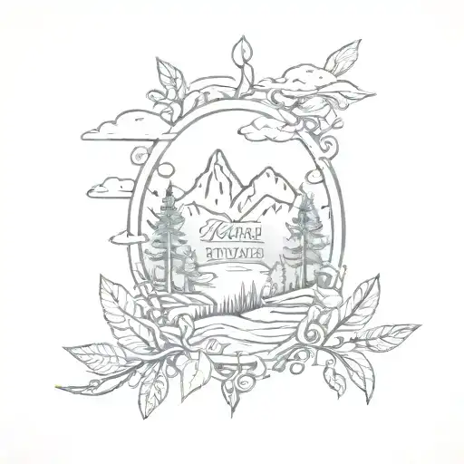An Artistic Tattoo Featuring Fresh Air And Nature Elements For A Marketing Sales Professional