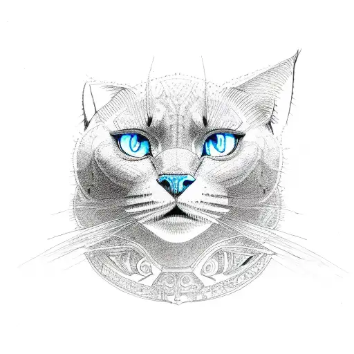 Head Of Blue Cat