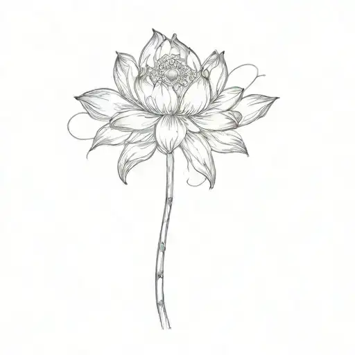 A Lotus Flower Intertwined Symbolizing Strength Family Spirituality