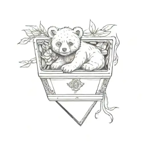 Teddy Bear In A Coffin