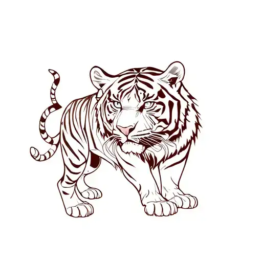 Tiger And Viking And Tree