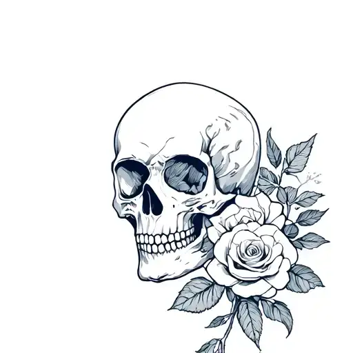 Skull And Roses Growing