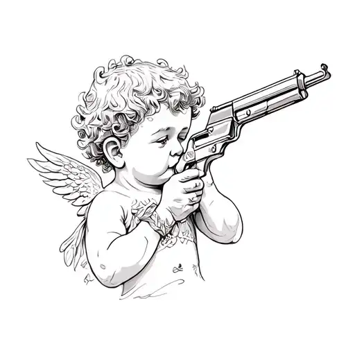 Cherubic With Gun