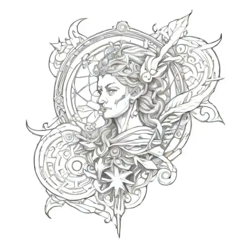 Combine Elements Of Norse And Greek Mythology Into A Unique Design