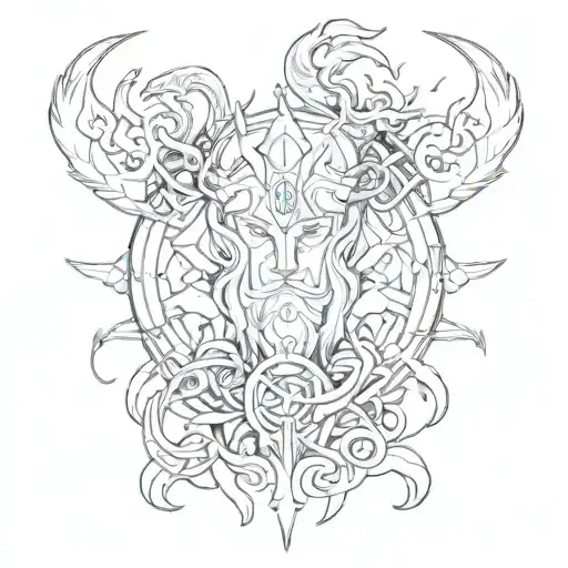 Combine Elements Of Norse And Greek Mythology Into A Unique Design