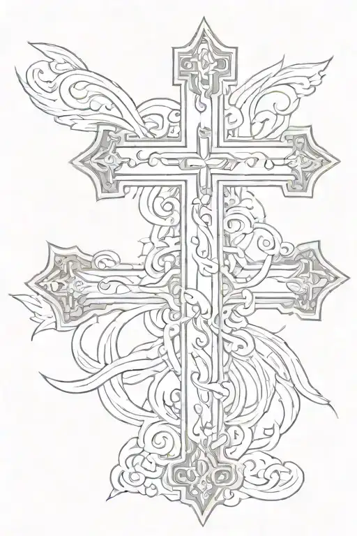 Religious Cross With Bible Verse Written
