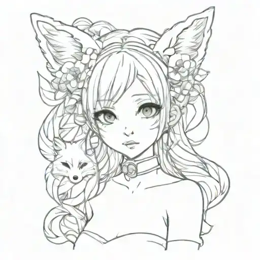 Cute Anime Fox Girl