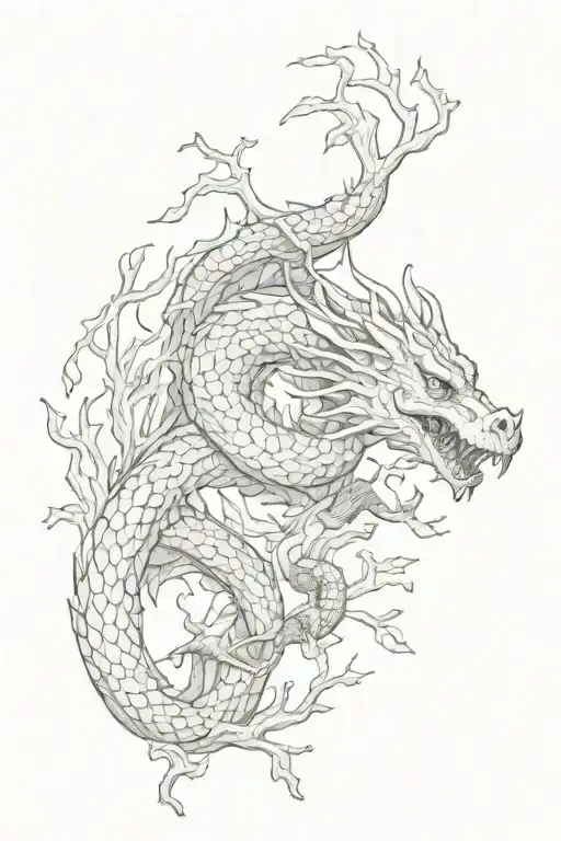 The Dragon Protects The Oak Sprout