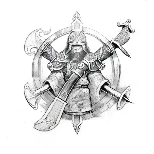 Viking Sleeve With Sword