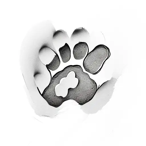 Dog Paw Print With The Word Remi