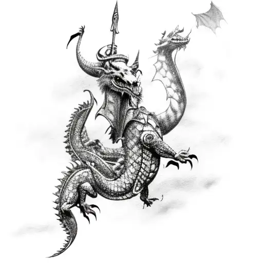 Viking Riding A Dragon
