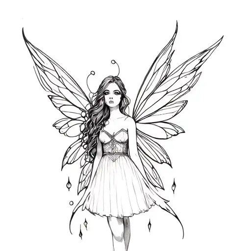 Fairy Wings And Feminine Girl