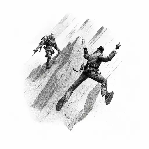 Man Leap Of Faith Down A Cliff