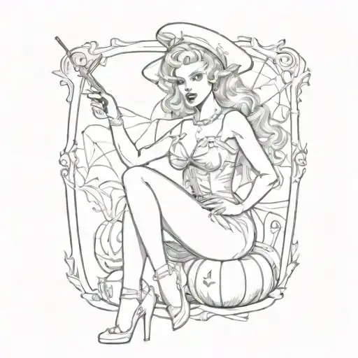 Halloween Pinup Girl