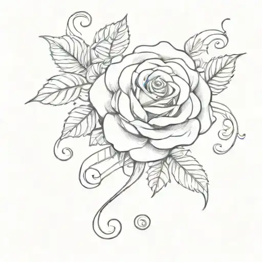 Music Note With Roses