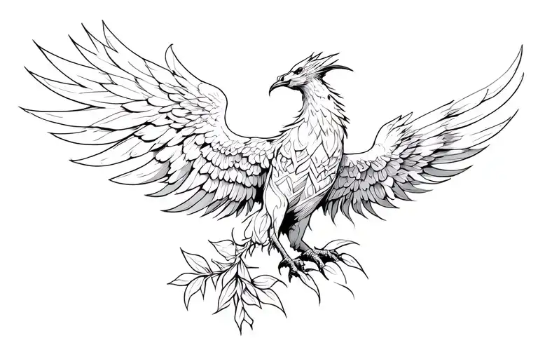 Phoenix With Gladiolus