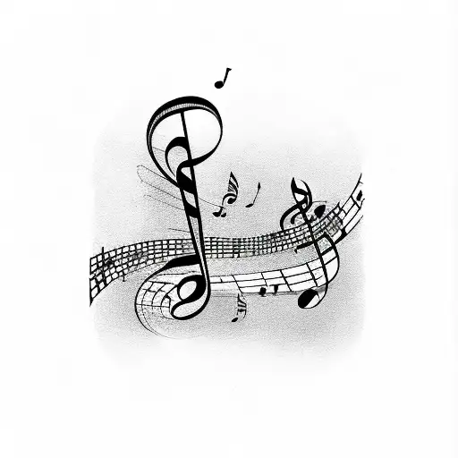 Music Notes Big To Little