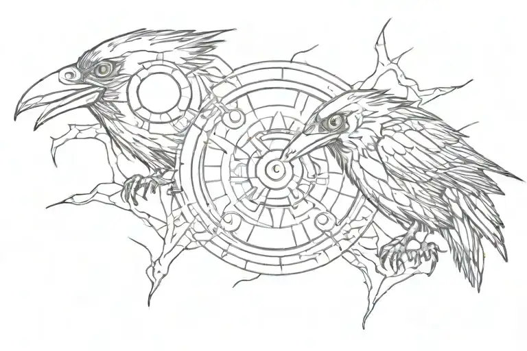 Two Crows And Itachi Uchiha's Sharingan