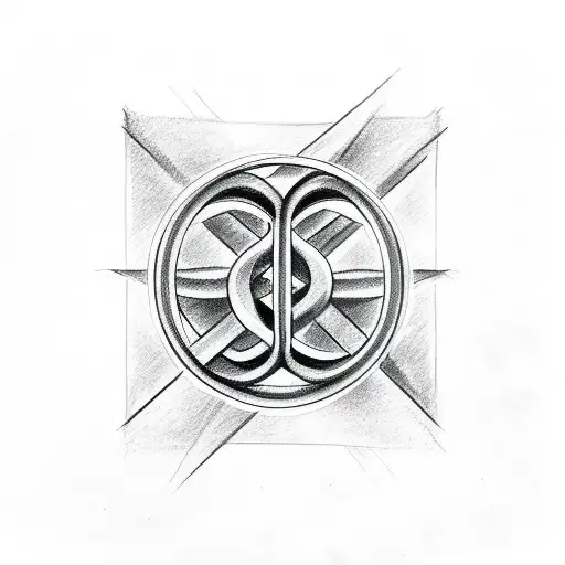 Black And Grey Sketch Of An Infinity Symbol The Number 22