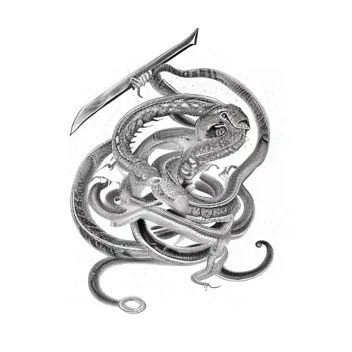 I'm Coiled Up Like A Venomous Serpent On A Sword