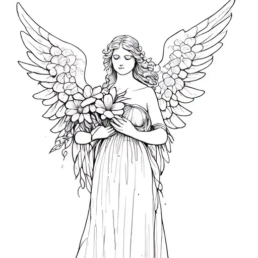 Angel With Flower