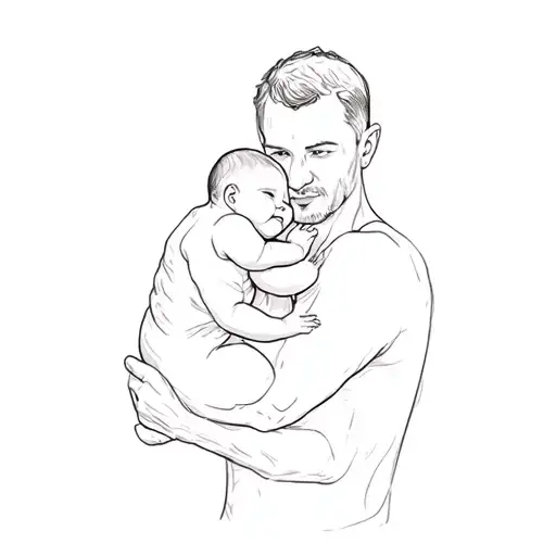 A Man Holding A Baby