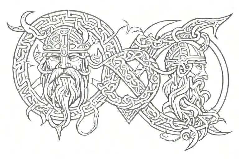 Viking Symbol For Father And Son Mixed With Viking Symbol For Love