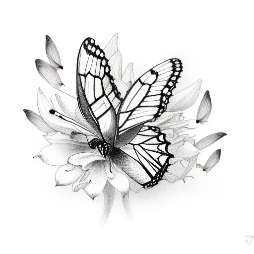 Lily And Butterflies