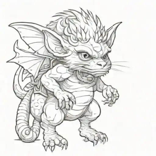 A Mischievous Gremlin Playing With A Group Of Zoo Animals