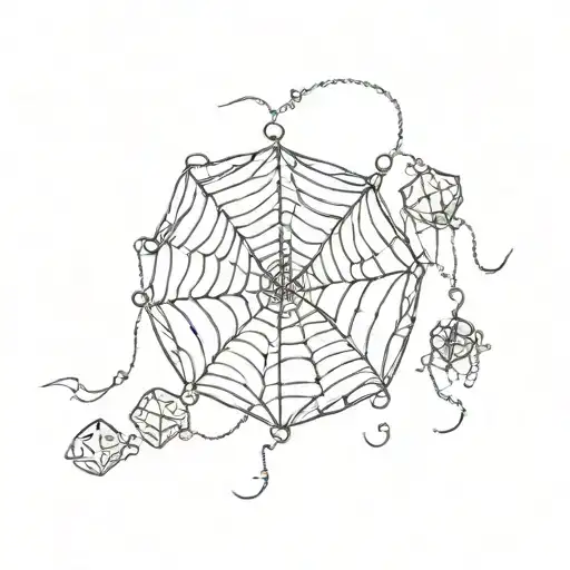 Spider Web Dice Money Bag