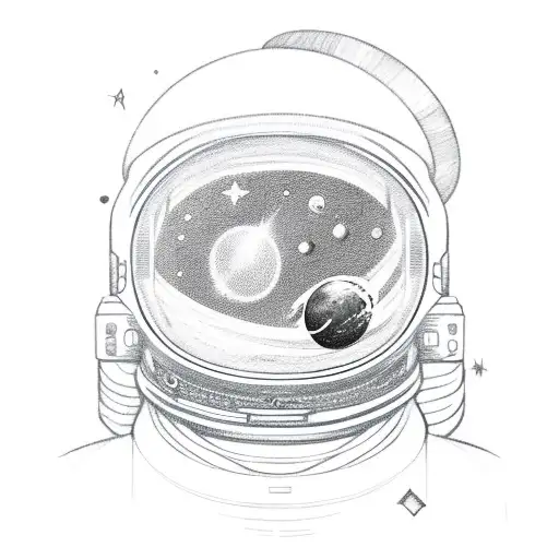 Space Astronaut Stars Black Hole