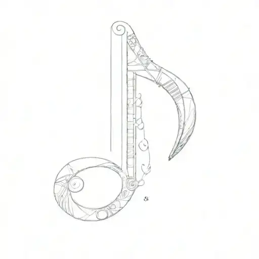 A Musical Note Surrounded Sagittarius Zodiac Sign