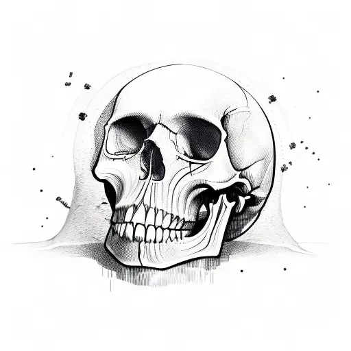 Abstract Skull Outline