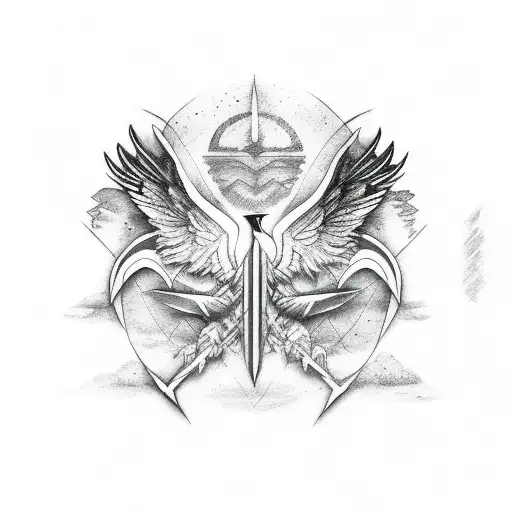 Nordic Mythology And Raven Tatoo