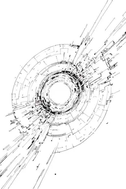 Event Horizon Of Black Hole In Thin Lines