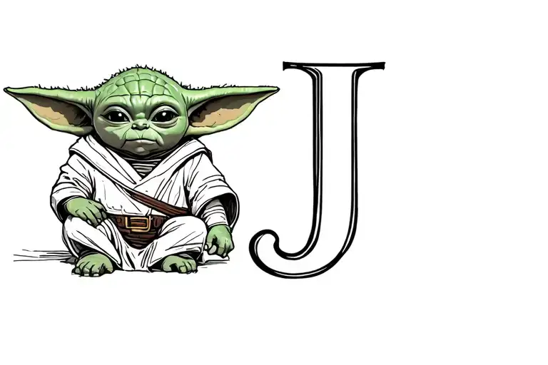 The Letter J And Baby Yoda