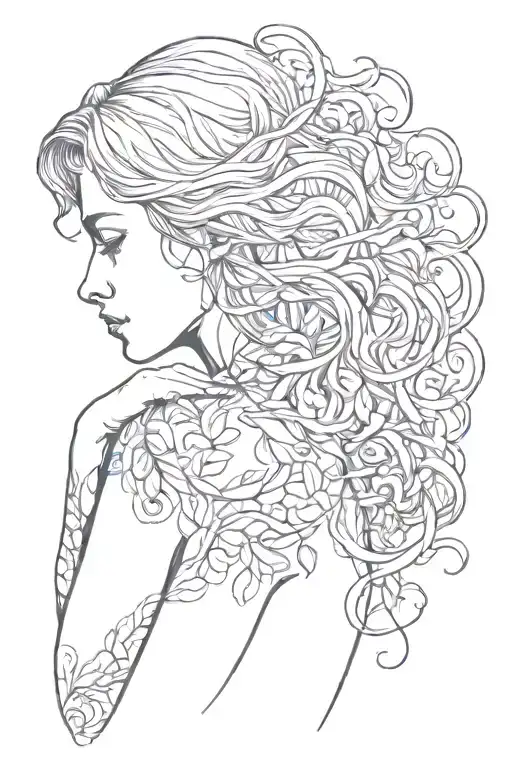 Self Love Woman Hugging Herself Reaching Inside Her Thoughts