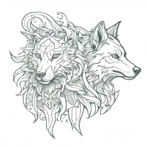 Odal With Wolf Faces On The Ends