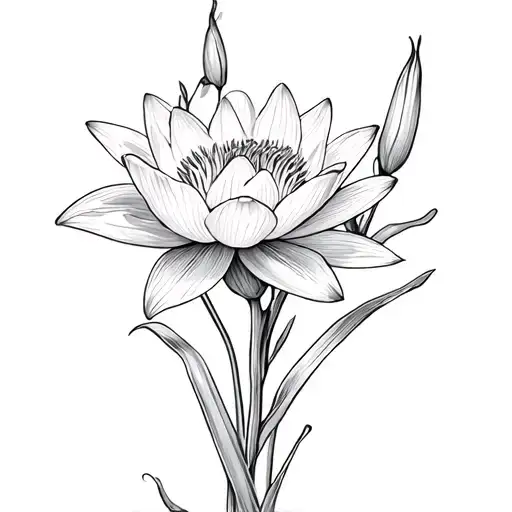 Narcissus And Water Lily Flowers