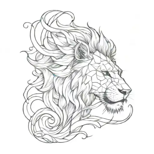 A Lion Leg Sleeve
