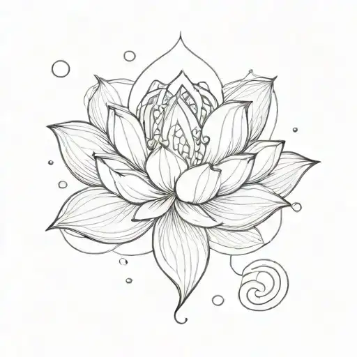 Lotus And Zodiac Sign Aquarius