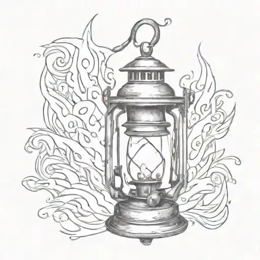 A Vintage Lantern Engulfed In Flames Lighting The Universe Around It