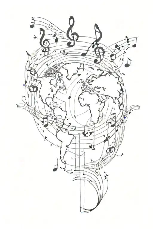Music Notes Around The World Mob
