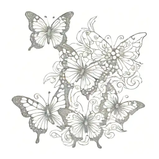 Butterflies Made Of Intricate Floral Patterns