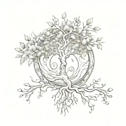 Tree Of Life With The Letter L And M Incorporated